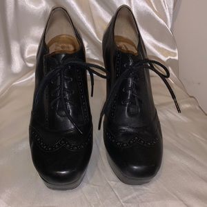 Platform Oxford Lace-up Heels